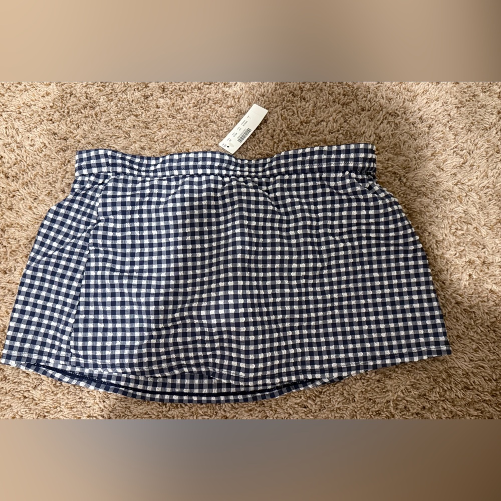 J. Crew Blue and White Gingham Bikini